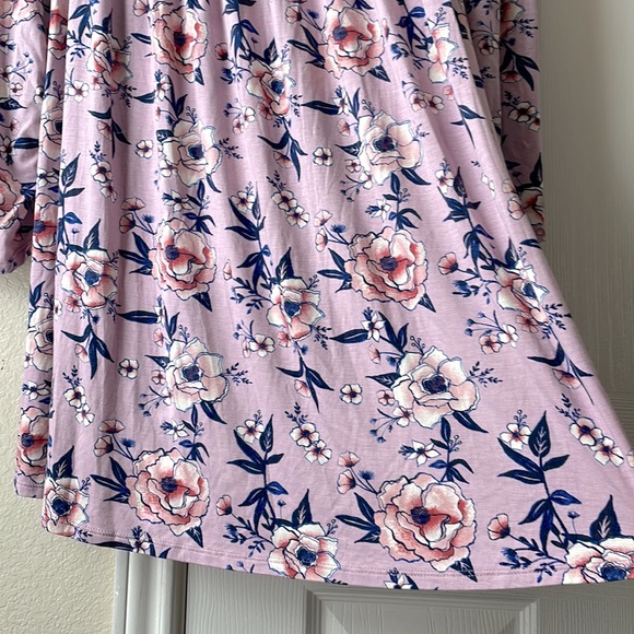 2/$12🌿 xhilaration NWT Floral Off the Shoulder Dress - Purple - Picture 3 of 5